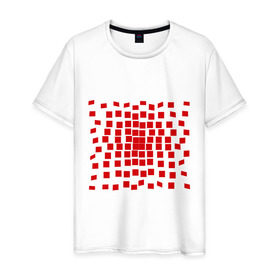 Мужская футболка хлопок с принтом Квадрат квадратов в Екатеринбурге, 100% хлопок | прямой крой, круглый вырез горловины, длина до линии бедер, слегка спущенное плечо. | tribal | квадрат | квадраты | орнамент | трайбл | узор