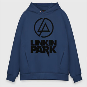 Мужское худи Oversize хлопок с принтом Linkin Park в Екатеринбурге, френч-терри — 70% хлопок, 30% полиэстер. Мягкий теплый начес внутри —100% хлопок | боковые карманы, эластичные манжеты и нижняя кромка, капюшон на магнитной кнопке | linkin | linkin park | park | линкин парк