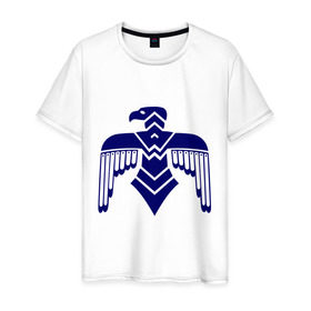 Мужская футболка хлопок с принтом Птичка в Екатеринбурге, 100% хлопок | прямой крой, круглый вырез горловины, длина до линии бедер, слегка спущенное плечо. | 