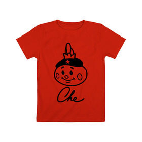 Детская футболка хлопок с принтом Че Поллино в Екатеринбурге, 100% хлопок | круглый вырез горловины, полуприлегающий силуэт, длина до линии бедер | che | мультик | мультфильм | сказка | че поллино | чиполлино