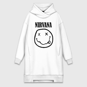Платье-худи хлопок с принтом Nirvana в Екатеринбурге,  |  | cobain | media | nirvana | rock | smells like teen spirit | toplanding | кобейн | нирвана | рок