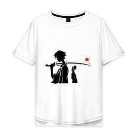 Мужская футболка хлопок Oversize с принтом Samurai Champloo в Екатеринбурге, 100% хлопок | свободный крой, круглый ворот, “спинка” длиннее передней части | anime | champloo | samurai | аниме | манга