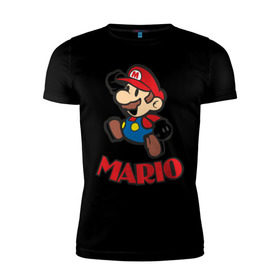 Мужская футболка премиум с принтом Super Mario (3) в Екатеринбурге, 92% хлопок, 8% лайкра | приталенный силуэт, круглый вырез ворота, длина до линии бедра, короткий рукав | nintendo | марио | нинтендо