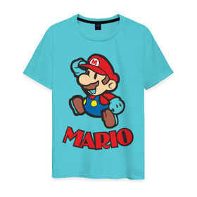 Мужская футболка хлопок с принтом Super Mario (3) в Екатеринбурге, 100% хлопок | прямой крой, круглый вырез горловины, длина до линии бедер, слегка спущенное плечо. | nintendo | марио | нинтендо