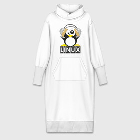 Платье удлиненное хлопок с принтом Linux (6) в Екатеринбурге,  |  | пингвин