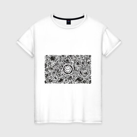 Женская футболка хлопок с принтом SPORE (2) в Екатеринбурге, 100% хлопок | прямой крой, круглый вырез горловины, длина до линии бедер, слегка спущенное плечо | игры | лаборатория существ | спор