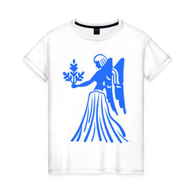 Женская футболка хлопок с принтом Дева (2) в Екатеринбурге, 100% хлопок | прямой крой, круглый вырез горловины, длина до линии бедер, слегка спущенное плечо | 