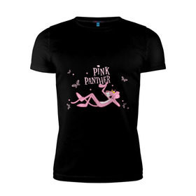 Мужская футболка премиум с принтом Pink panther в Екатеринбурге, 92% хлопок, 8% лайкра | приталенный силуэт, круглый вырез ворота, длина до линии бедра, короткий рукав | pink panther | розовая пантера