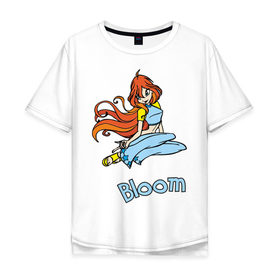 Мужская футболка хлопок Oversize с принтом WinX bloom в Екатеринбурге, 100% хлопок | свободный крой, круглый ворот, “спинка” длиннее передней части | Тематика изображения на принте: bloom | winx | винкс