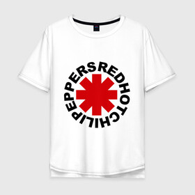 Мужская футболка хлопок Oversize с принтом Red Hot Chili Peppers в Екатеринбурге, 100% хлопок | свободный крой, круглый ворот, “спинка” длиннее передней части | chili | heavy metal | hot | metal | peppers | red | rhcp | rock | trash metal | квартет | метал | рок | рок группа | рок группы | трэш метал | хеви метал | энтони кидис