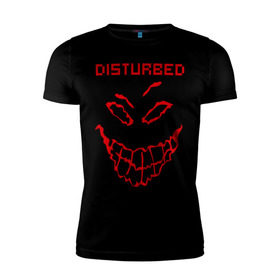 Мужская футболка премиум с принтом Disturbed в Екатеринбурге, 92% хлопок, 8% лайкра | приталенный силуэт, круглый вырез ворота, длина до линии бедра, короткий рукав | Тематика изображения на принте: disturbed