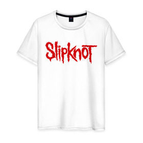 Мужская футболка хлопок с принтом Slipknot (1) в Екатеринбурге, 100% хлопок | прямой крой, круглый вырез горловины, длина до линии бедер, слегка спущенное плечо. | metall | punk | rock | slipknot | метал | металл | нью метал | панк | панк рок | рок