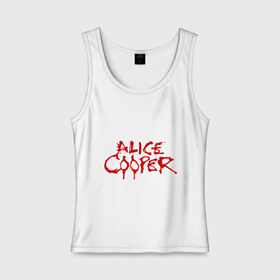 Женская майка хлопок с принтом Alice Cooper в Екатеринбурге, 95% хлопок, 5% эластан |  | alice cooper | metal | rock | логотип | метал | музыка | музыкант | рок | рок музыка | элис купер
