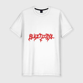 Мужская футболка премиум с принтом Alice Cooper (2) в Екатеринбурге, 92% хлопок, 8% лайкра | приталенный силуэт, круглый вырез ворота, длина до линии бедра, короткий рукав | alice cooper | metal | rock | логотип | метал | музыка | музыкант | рок | рок музыка | элис купер