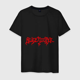 Мужская футболка хлопок с принтом Alice Cooper (2) в Екатеринбурге, 100% хлопок | прямой крой, круглый вырез горловины, длина до линии бедер, слегка спущенное плечо. | alice cooper | metal | rock | логотип | метал | музыка | музыкант | рок | рок музыка | элис купер