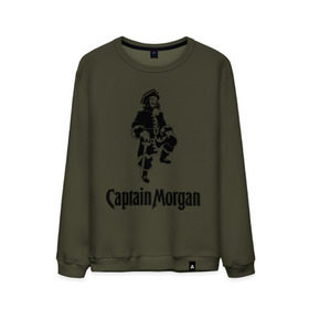Мужской свитшот хлопок с принтом Capitan Morgan в Екатеринбурге, 100% хлопок |  | capitan morgan | бар | бармен | капитан морган