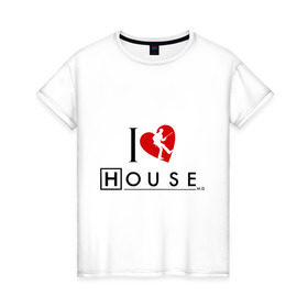 Женская футболка хлопок с принтом Доктор Хаус 9 в Екатеринбурге, 100% хлопок | прямой крой, круглый вырез горловины, длина до линии бедер, слегка спущенное плечо | everybody lies | haus | house | все лгут | доктор | хауз | хаус | хью лори