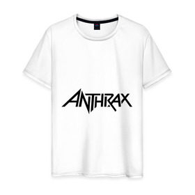 Мужская футболка хлопок с принтом Anthrax в Екатеринбурге, 100% хлопок | прямой крой, круглый вырез горловины, длина до линии бедер, слегка спущенное плечо. | anthrax | hard rock | metal | rock | логотип | метал | музыка | рок | рок группа | рок группы | хард рок