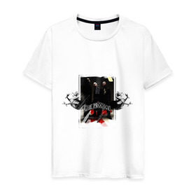 Мужская футболка хлопок с принтом The Prodigy в Екатеринбурге, 100% хлопок | прямой крой, круглый вырез горловины, длина до линии бедер, слегка спущенное плечо. | prodigy | группы | музыкальные группы | продиджи | электронная музыка