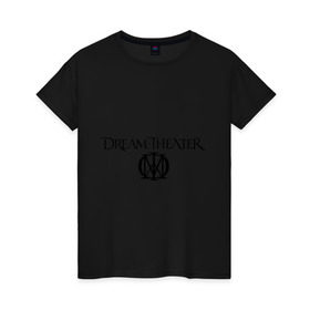 Женская футболка хлопок с принтом Dream Theater в Екатеринбурге, 100% хлопок | прямой крой, круглый вырез горловины, длина до линии бедер, слегка спущенное плечо | heavy metal | metal | rock | trash metal | квартет | метал | рок | рок группа | рок группы | трэш метал | хеви метал