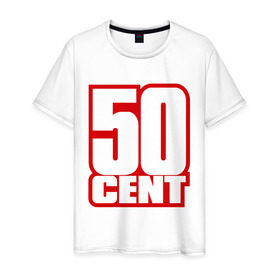 Мужская футболка хлопок с принтом 50 cent в Екатеринбурге, 100% хлопок | прямой крой, круглый вырез горловины, длина до линии бедер, слегка спущенное плечо. | gangsta | gansta | hip | hip hop | hop | rap | рэп | рэпчина | хип | хип хоп | хипхоп | хоп
