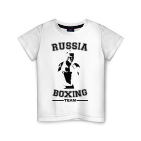 Детская футболка хлопок с принтом Бокс в Екатеринбурге, 100% хлопок | круглый вырез горловины, полуприлегающий силуэт, длина до линии бедер | кикбоксинг