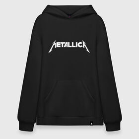 Худи SuperOversize хлопок с принтом Metallica в Екатеринбурге, 70% хлопок, 30% полиэстер, мягкий начес внутри | карман-кенгуру, эластичная резинка на манжетах и по нижней кромке, двухслойный капюшон
 | rock