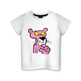 Детская футболка хлопок с принтом Розовая пантера (3) в Екатеринбурге, 100% хлопок | круглый вырез горловины, полуприлегающий силуэт, длина до линии бедер | pink panther | розовая пантера