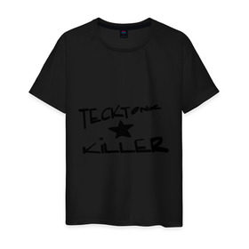 Мужская футболка хлопок с принтом Tecktonik killer 1 в Екатеринбурге, 100% хлопок | прямой крой, круглый вырез горловины, длина до линии бедер, слегка спущенное плечо. | club | killer | tecktonik | клуб | клубные | тектоник