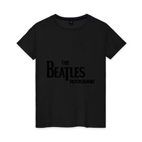 Женская футболка хлопок с принтом The Beatles (2) в Екатеринбурге, 100% хлопок | прямой крой, круглый вырез горловины, длина до линии бедер, слегка спущенное плечо | 60s | 60е | beatles | битлз | битлс | битлы | леннон | ленон | макартни | ретро