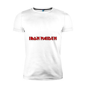 Мужская футболка премиум с принтом Iron Maiden в Екатеринбурге, 92% хлопок, 8% лайкра | приталенный силуэт, круглый вырез ворота, длина до линии бедра, короткий рукав | iron maiden | айрон майден | панк | рок | символика iron maiden