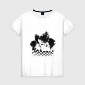 Женская футболка хлопок с принтом Ска в Екатеринбурге, 100% хлопок | прямой крой, круглый вырез горловины, длина до линии бедер, слегка спущенное плечо | девушка emo | субкультуры | эмо