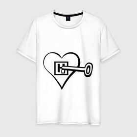 Мужская футболка хлопок с принтом Ключ от Хауса в Екатеринбурге, 100% хлопок | прямой крой, круглый вырез горловины, длина до линии бедер, слегка спущенное плечо. | 