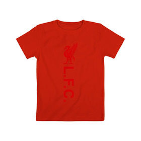 Детская футболка хлопок с принтом Liverpool в Екатеринбурге, 100% хлопок | круглый вырез горловины, полуприлегающий силуэт, длина до линии бедер | ливерпуль