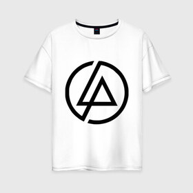 Женская футболка хлопок Oversize с принтом Linkin park (5) в Екатеринбурге, 100% хлопок | свободный крой, круглый ворот, спущенный рукав, длина до линии бедер
 | linkin | park | линкин парк