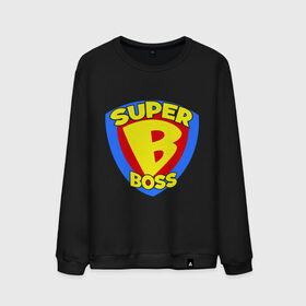 Мужской свитшот хлопок с принтом Супер-босс в Екатеринбурге, 100% хлопок |  | super boss | босс | главный | начальник | руководитель | супер босс