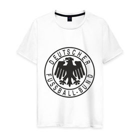 Мужская футболка хлопок с принтом Германия в Екатеринбурге, 100% хлопок | прямой крой, круглый вырез горловины, длина до линии бедер, слегка спущенное плечо. | германский футбольный клуб | дойч футбол | фк