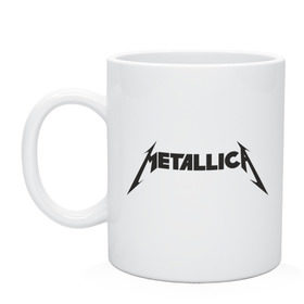 Кружка с принтом Metallica в Екатеринбурге, керамика | объем — 330 мл, диаметр — 80 мм. Принт наносится на бока кружки, можно сделать два разных изображения | Тематика изображения на принте: металлика