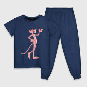 Детская пижама хлопок с принтом PinkPanther в Екатеринбурге, 100% хлопок |  брюки и футболка прямого кроя, без карманов, на брюках мягкая резинка на поясе и по низу штанин
 | Тематика изображения на принте: pink panther | розовая пантера