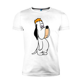 Мужская футболка премиум с принтом Droopy (1) в Екатеринбурге, 92% хлопок, 8% лайкра | приталенный силуэт, круглый вырез ворота, длина до линии бедра, короткий рукав | Тематика изображения на принте: droopy