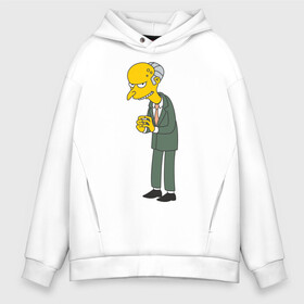 Мужское худи Oversize хлопок с принтом Charles Montgomery Burns в Екатеринбурге, френч-терри — 70% хлопок, 30% полиэстер. Мягкий теплый начес внутри —100% хлопок | боковые карманы, эластичные манжеты и нижняя кромка, капюшон на магнитной кнопке | Тематика изображения на принте: simpsons | симпсоны | симсоны