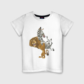 Детская футболка хлопок с принтом Мадагаскар (7) в Екатеринбурге, 100% хлопок | круглый вырез горловины, полуприлегающий силуэт, длина до линии бедер | madagascar | мадагаскар