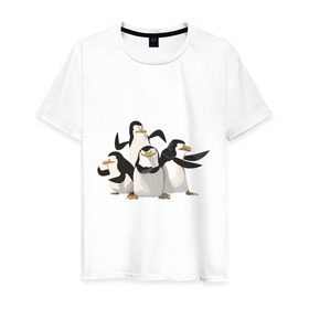 Мужская футболка хлопок с принтом Мадагаскар (8) в Екатеринбурге, 100% хлопок | прямой крой, круглый вырез горловины, длина до линии бедер, слегка спущенное плечо. | madagascar | мадагаскар | пингвины