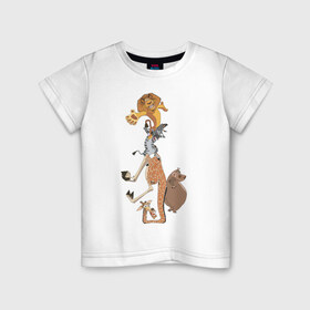 Детская футболка хлопок с принтом Мадагаскар (9) в Екатеринбурге, 100% хлопок | круглый вырез горловины, полуприлегающий силуэт, длина до линии бедер | Тематика изображения на принте: madagascar | мадагаскар