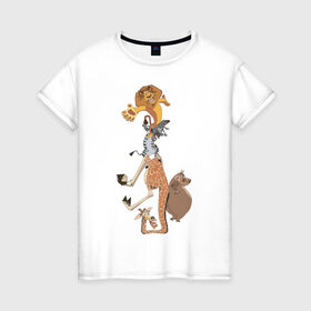 Женская футболка хлопок с принтом Мадагаскар (9) в Екатеринбурге, 100% хлопок | прямой крой, круглый вырез горловины, длина до линии бедер, слегка спущенное плечо | madagascar | мадагаскар