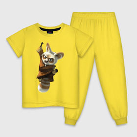 Детская пижама хлопок с принтом Кунг фу Панда (11) в Екатеринбурге, 100% хлопок |  брюки и футболка прямого кроя, без карманов, на брюках мягкая резинка на поясе и по низу штанин
 | kung fu panda | panda | кунг фу | кунг фу панда