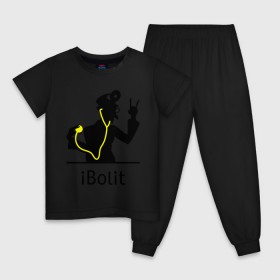 Детская пижама хлопок с принтом iBolit в Екатеринбурге, 100% хлопок |  брюки и футболка прямого кроя, без карманов, на брюках мягкая резинка на поясе и по низу штанин
 | apple | ibolit | mac | айболит | мак