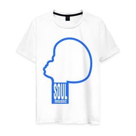Мужская футболка хлопок с принтом soul music в Екатеринбурге, 100% хлопок | прямой крой, круглый вырез горловины, длина до линии бедер, слегка спущенное плечо. | джаз | музыка | соул