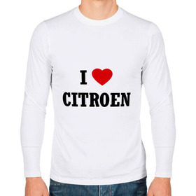 Мужской лонгслив хлопок с принтом I love Citroen в Екатеринбурге, 100% хлопок |  | 