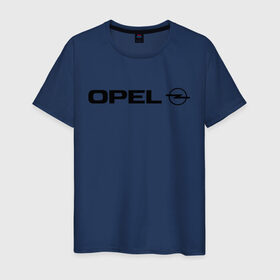 Мужская футболка хлопок с принтом Opel в Екатеринбурге, 100% хлопок | прямой крой, круглый вырез горловины, длина до линии бедер, слегка спущенное плечо. | opel | авто | авто2012 | автобренды | автомобиль | автомобильные | машины | опель | тачки